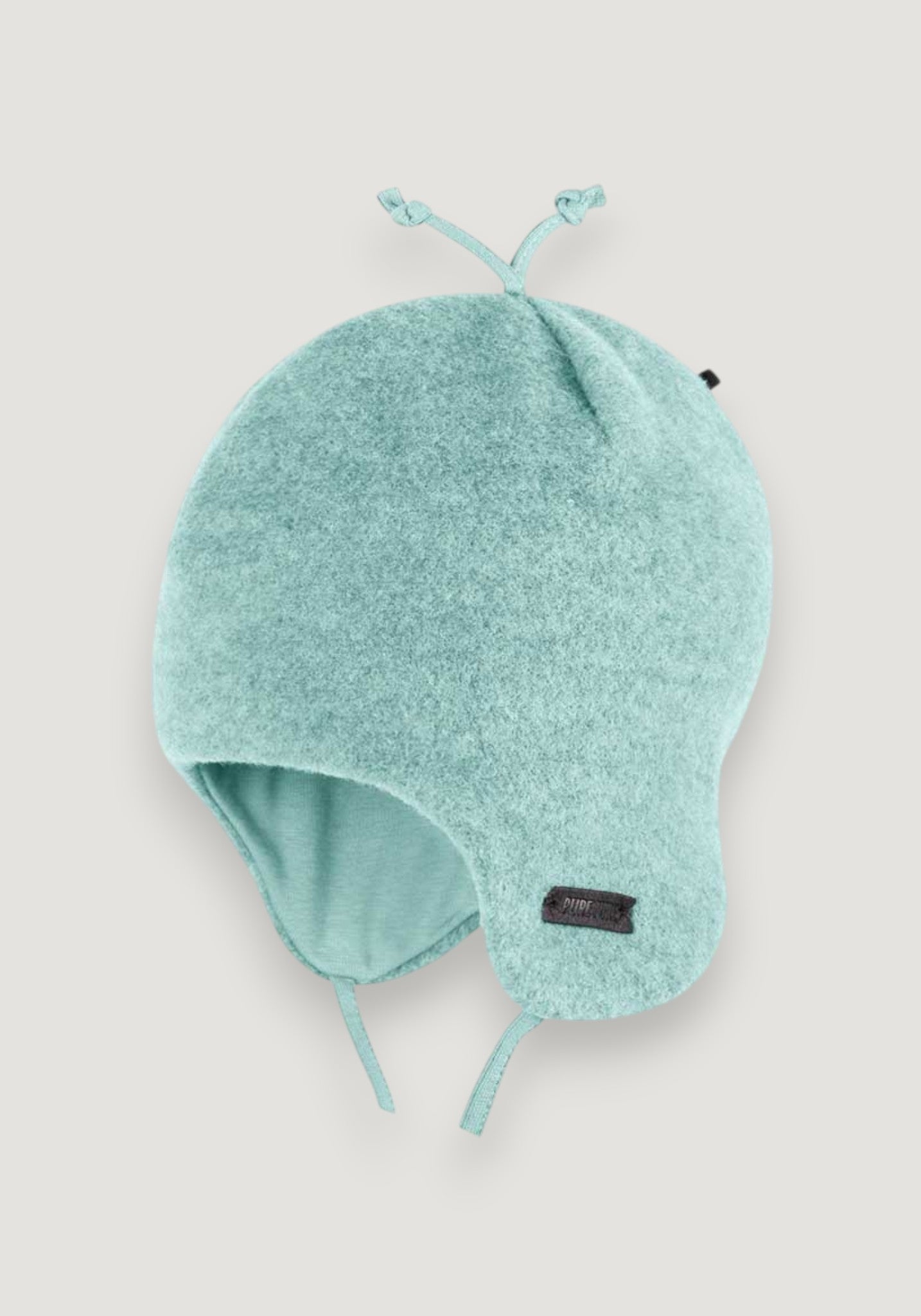 Căciulă fleece din lână merinos și bumbac - Jade 39 cm