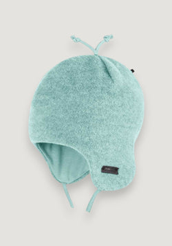 Căciulă fleece din lână merinos și bumbac - Jade 39 cm