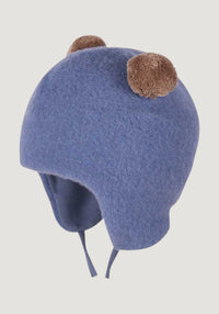 Căciulă fleece din lână merinos - Smoke Blue