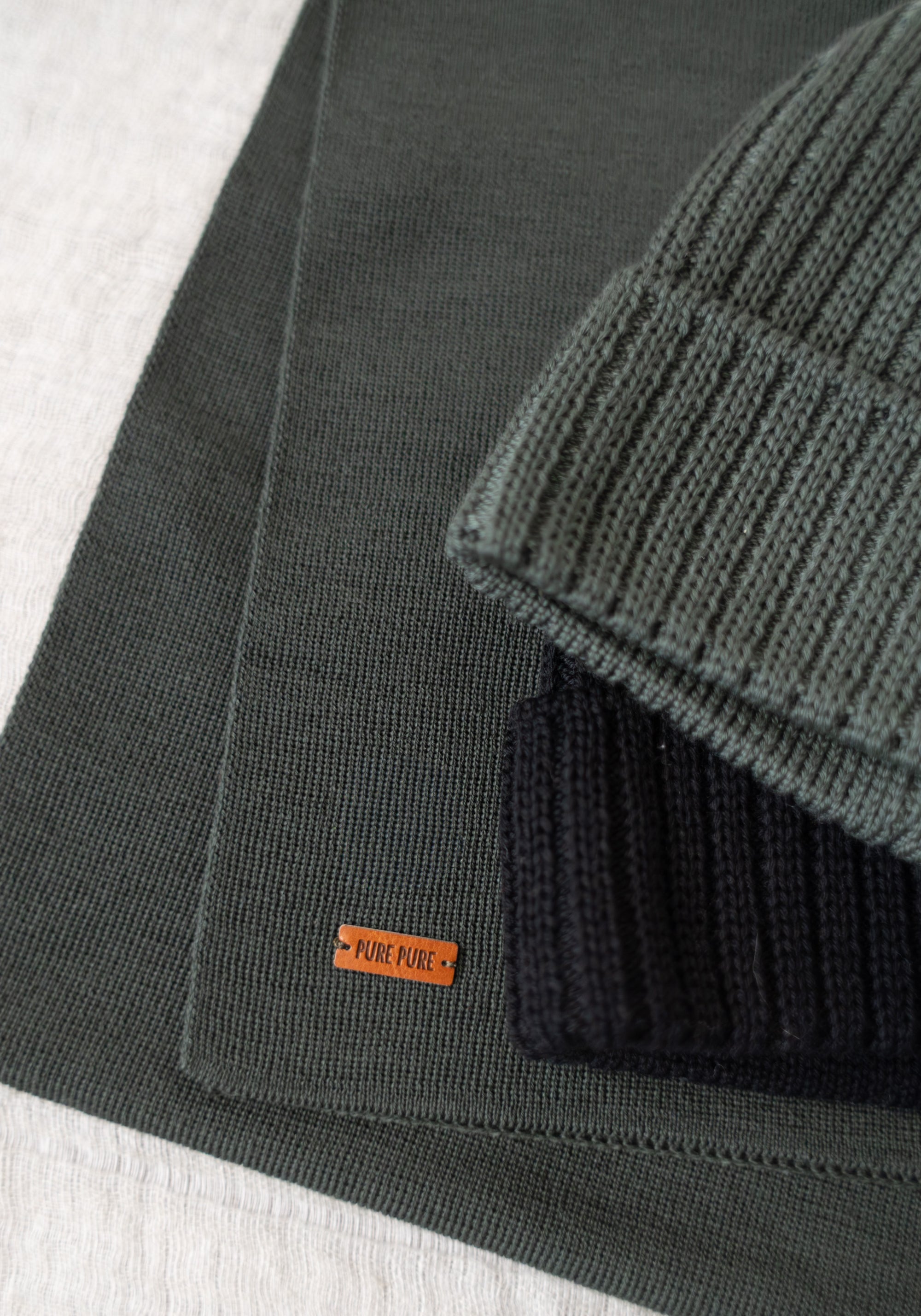 Căciulă Rib bărbați din lână merinos - Black