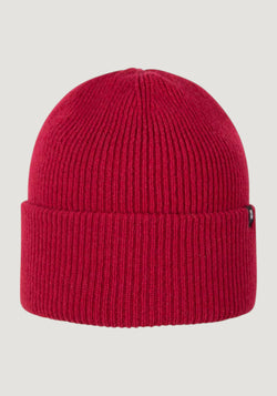 Căciulă Rib femei din lână merinos și cașmir - Berry Red