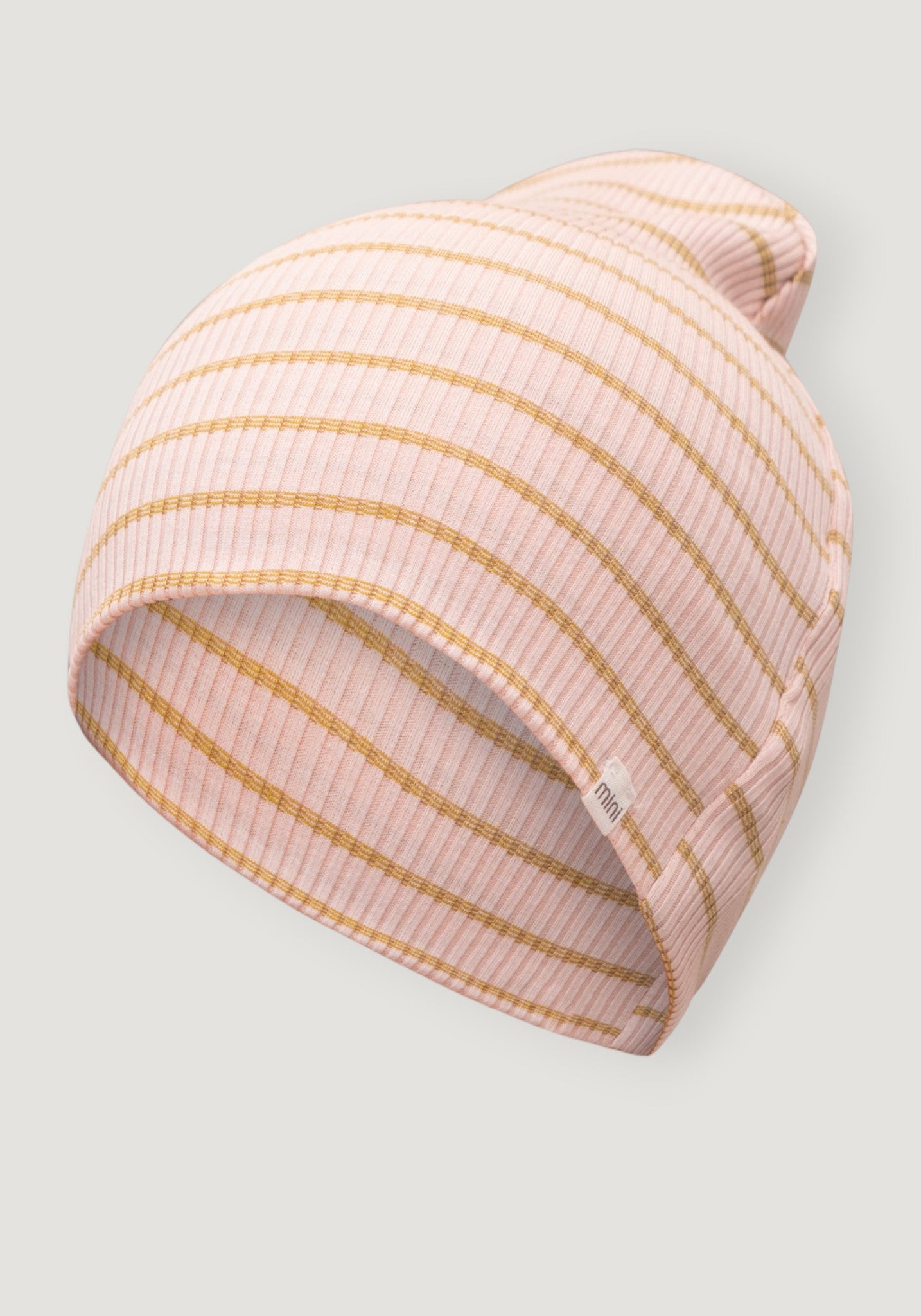 Căciulă seamless dublată din mătase - Bambi Sweet Olive Stripes