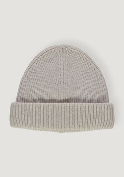 Căciulă tricotată din lână - Beanie Natural Beige