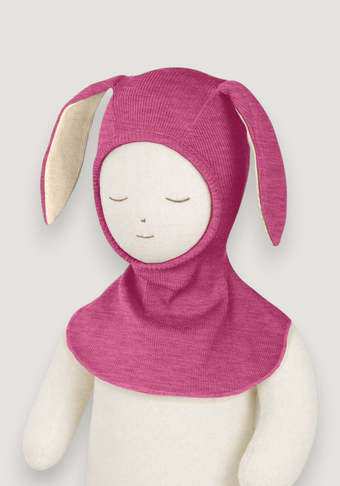 Cagulă din lână merinos - Bunny Nebula Pink