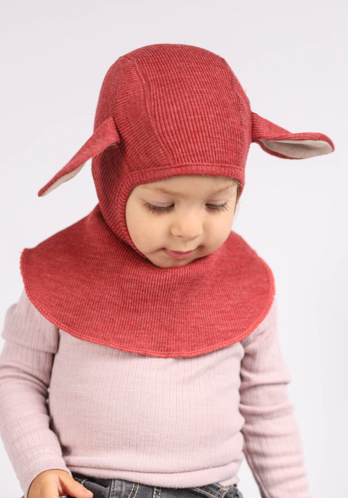 Cagulă din lână merinos - Bunny Red Canyon