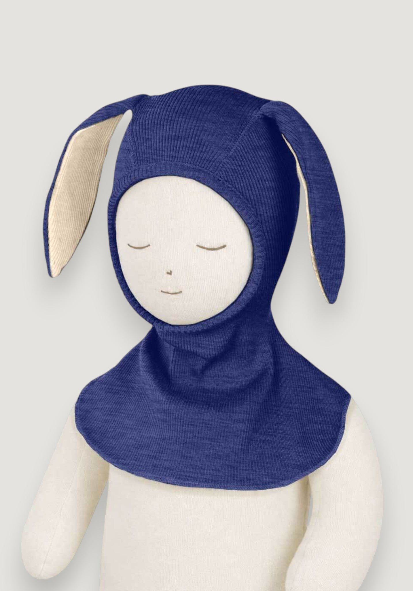 Cagulă din lână merinos - Bunny Twilight Blue