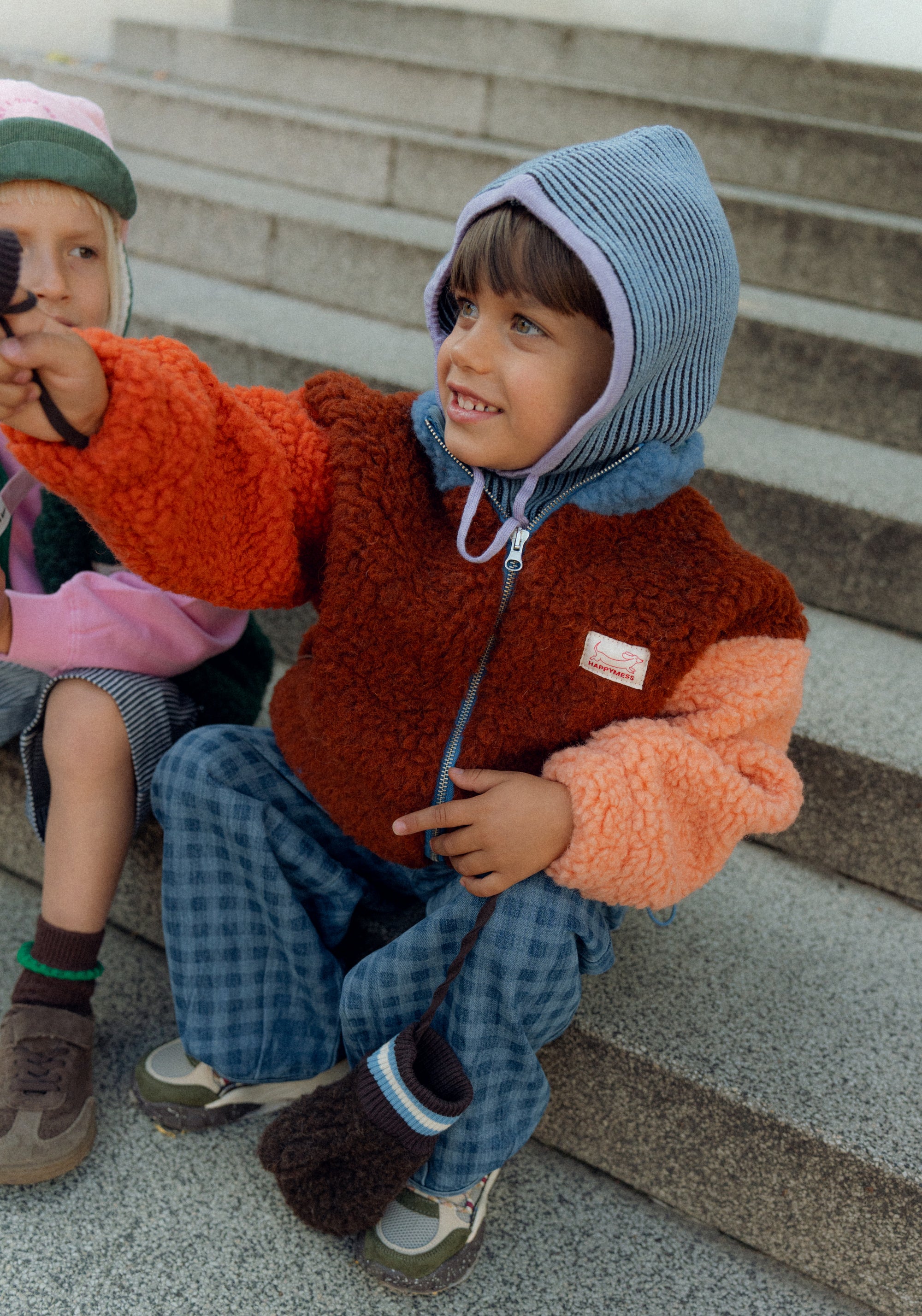 Jachetă bomber oversize fleece din lână merinos - Teddy Grove