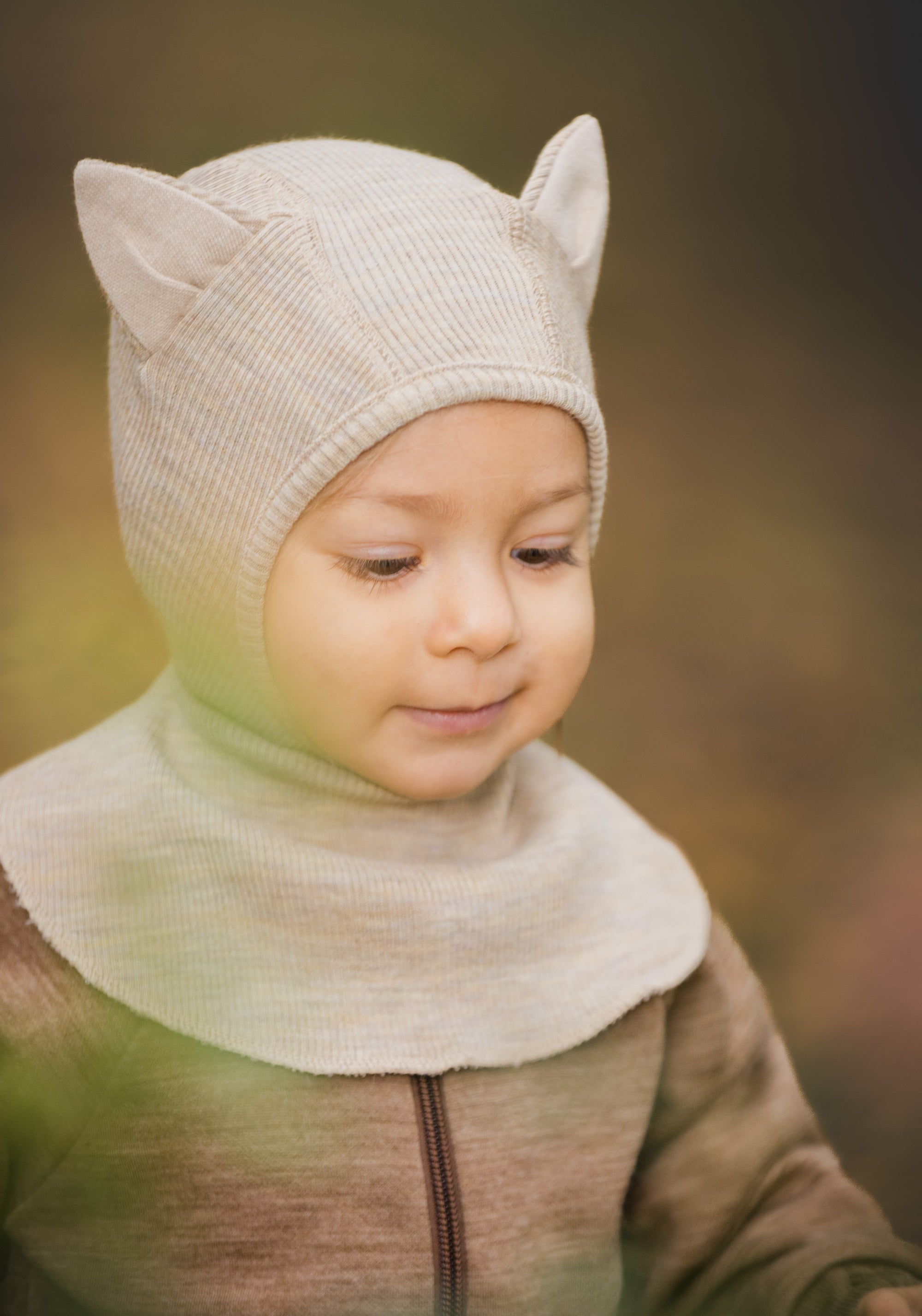 Cagulă din lână merinos - Kitty Driftwood Taupe