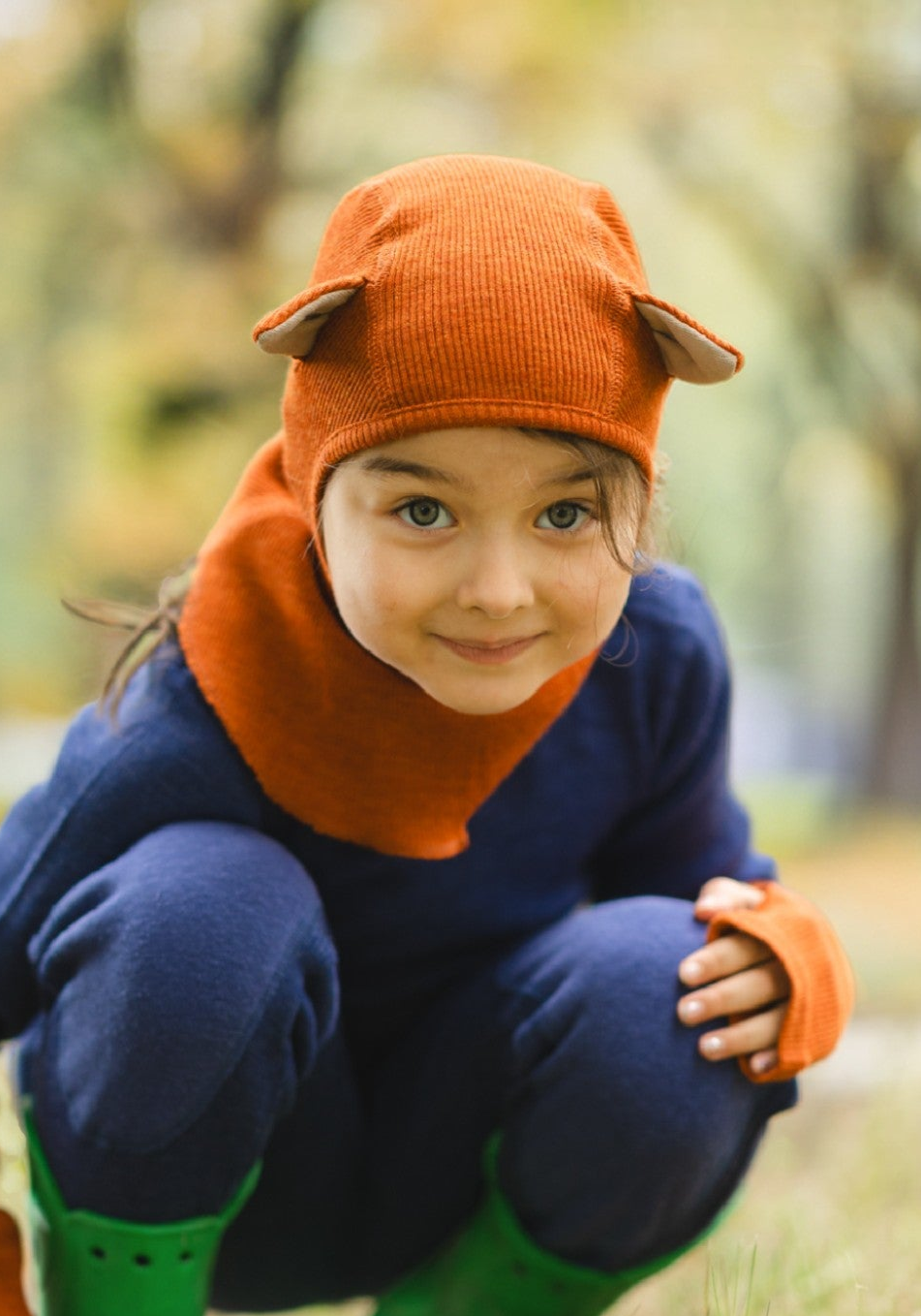 Cagulă din lână merinos - Kitty Rich Amber