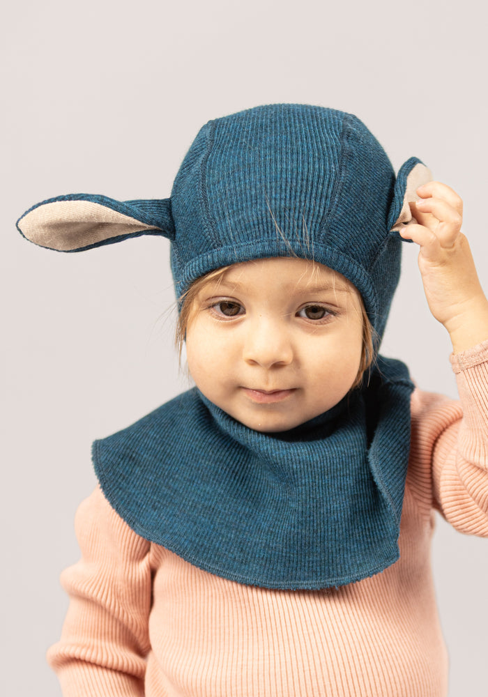 Cagulă din lână merinos - Lambie Seabreeze Teal