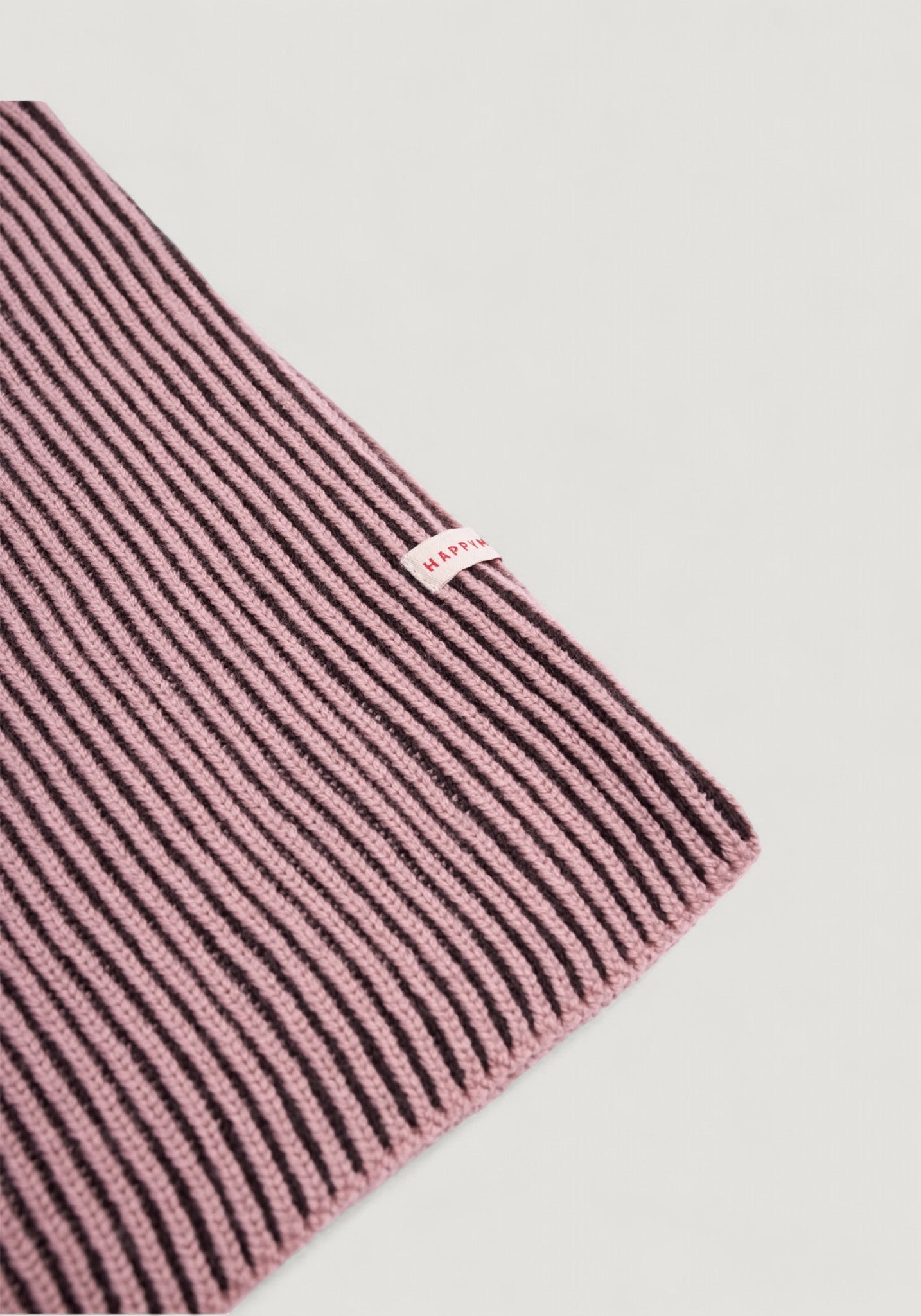 Cagulă din lână merinos - Mauve Stripes