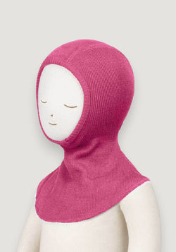 Cagulă din lână merinos - Nebula Pink