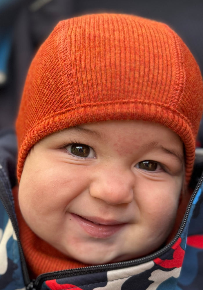 Cagulă din lână merinos - Rich Amber