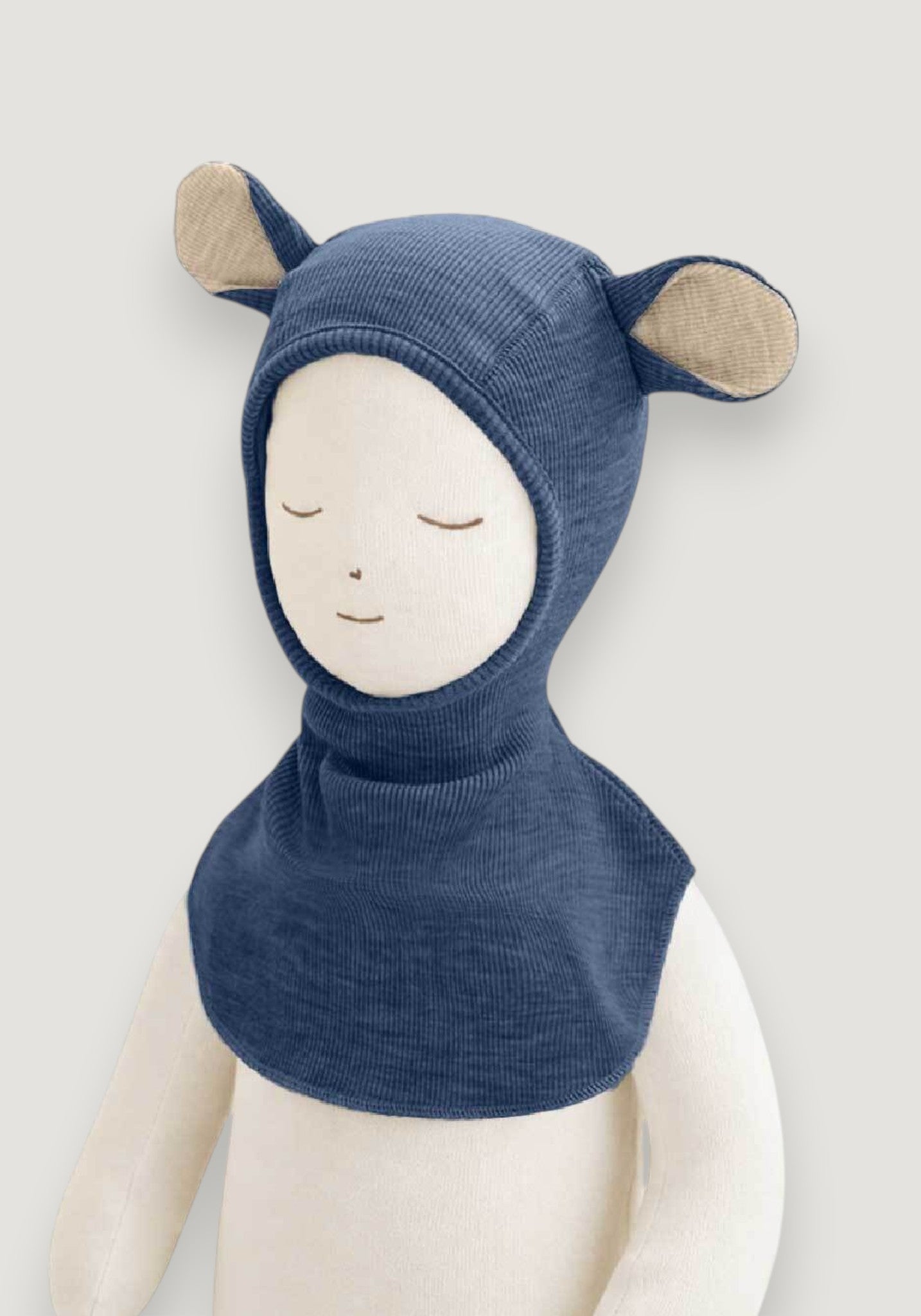 Cagulă din lână merinos - Teddy Bear Moondust Blue