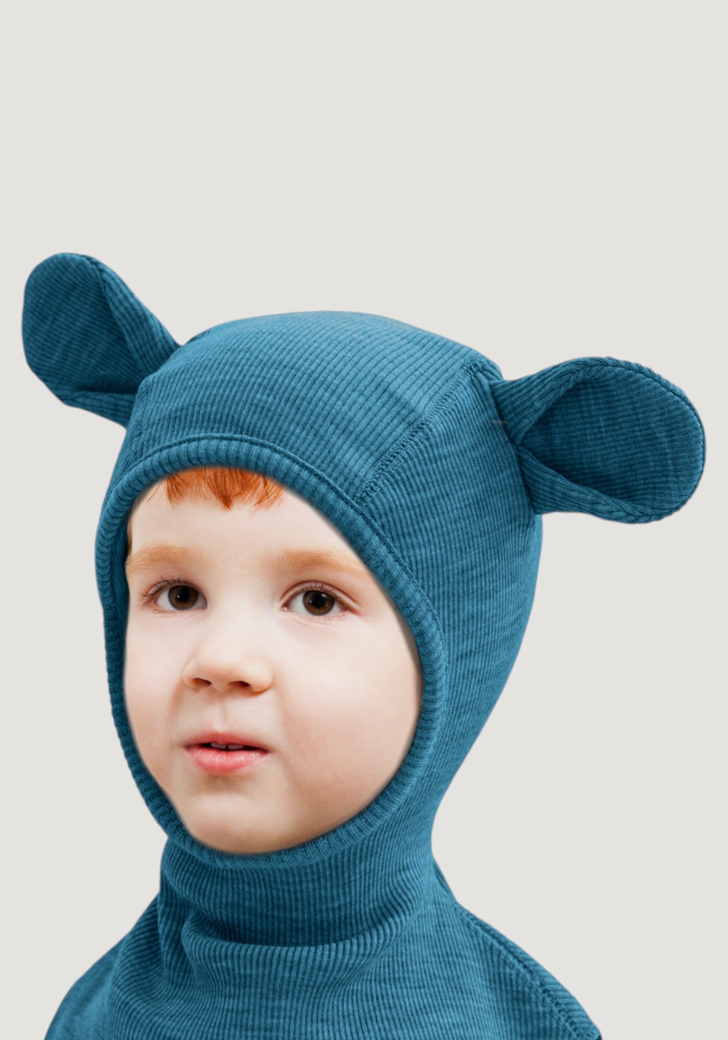 Cagulă din lână merinos - Teddy Bear Seabreeze Teal