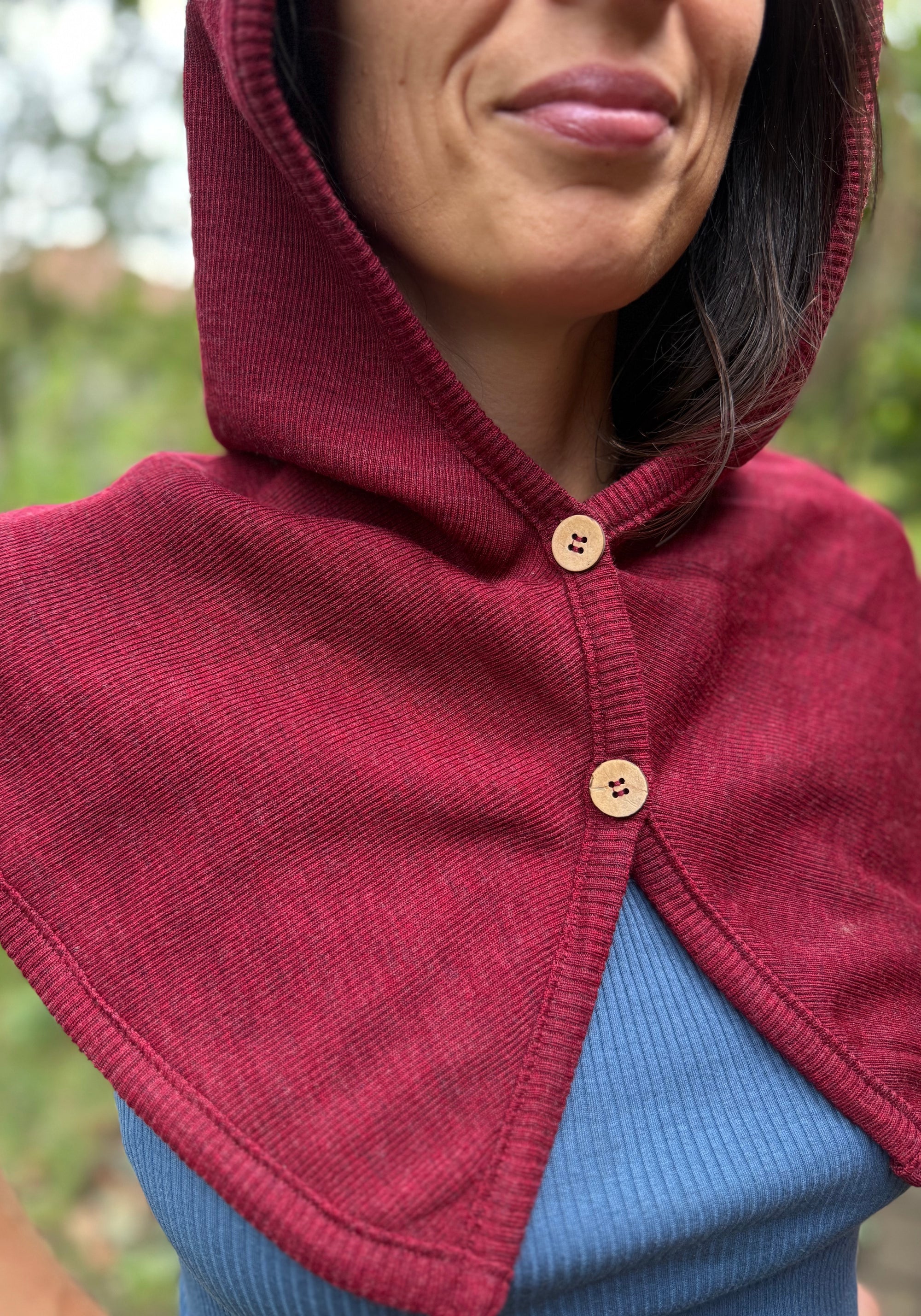 Cagulă din lână merinos - Wild Pomegranate