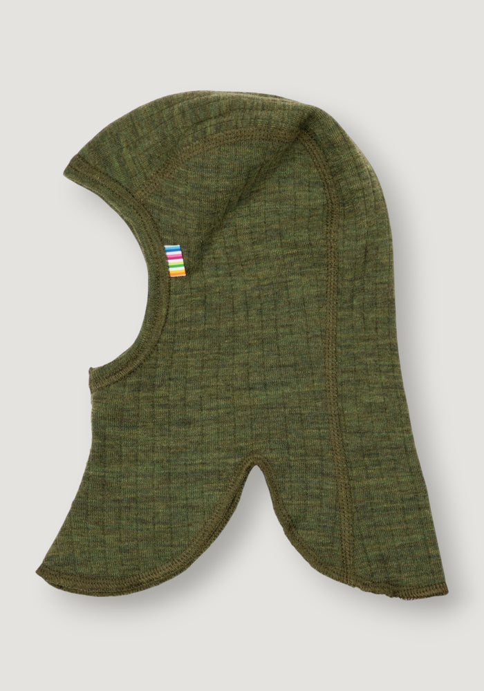 Cagulă dublată din lână merinos - Basic Dark Olive 41 cm