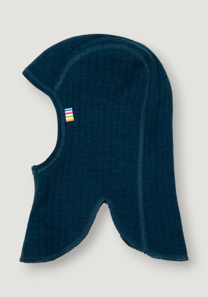 Cagulă dublată din lână merinos - Basic Dark Turquoise 41 cm