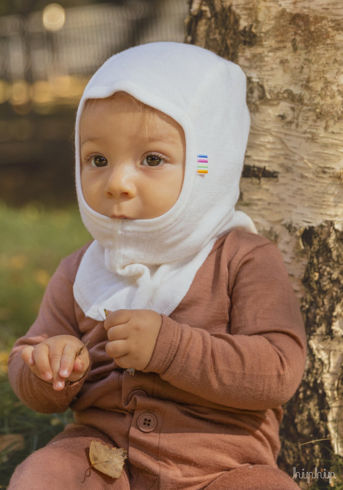 Cagulă dublată din lână merinos - Basic White Joha HipHip.ro