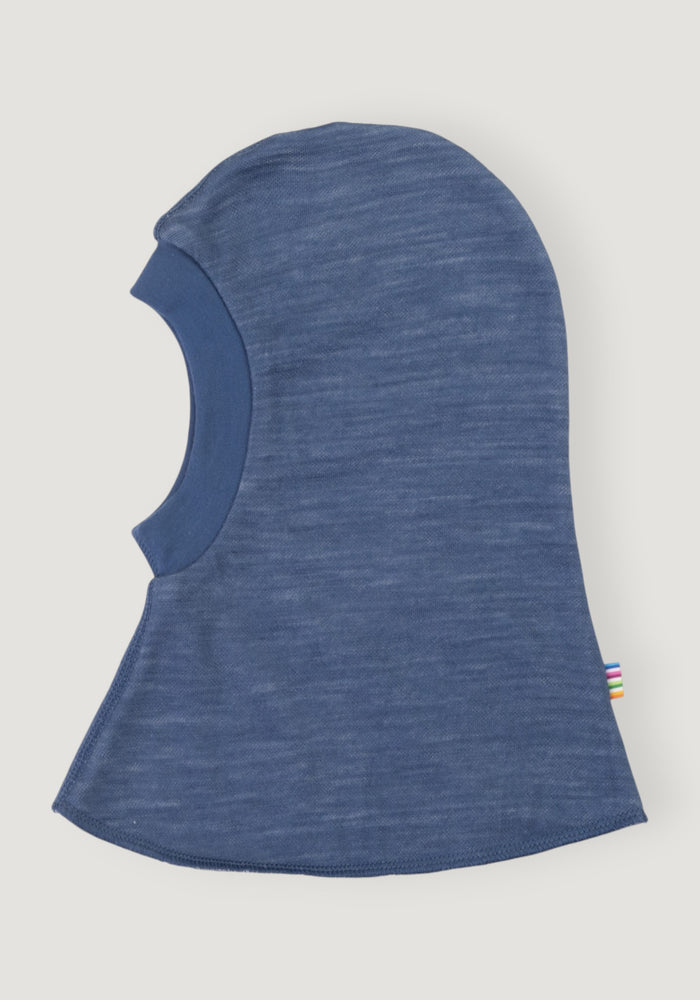 Cagulă dublată din lână merinos și bambus - Solid Blue