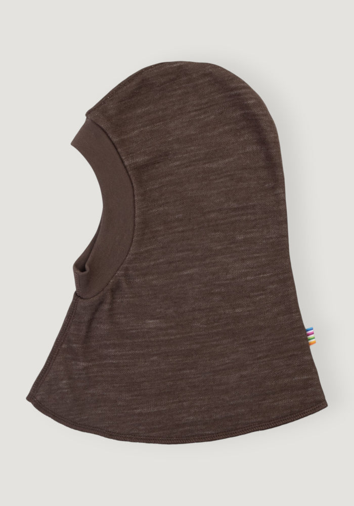 Cagulă dublată din lână merinos și bambus - Solid Brown