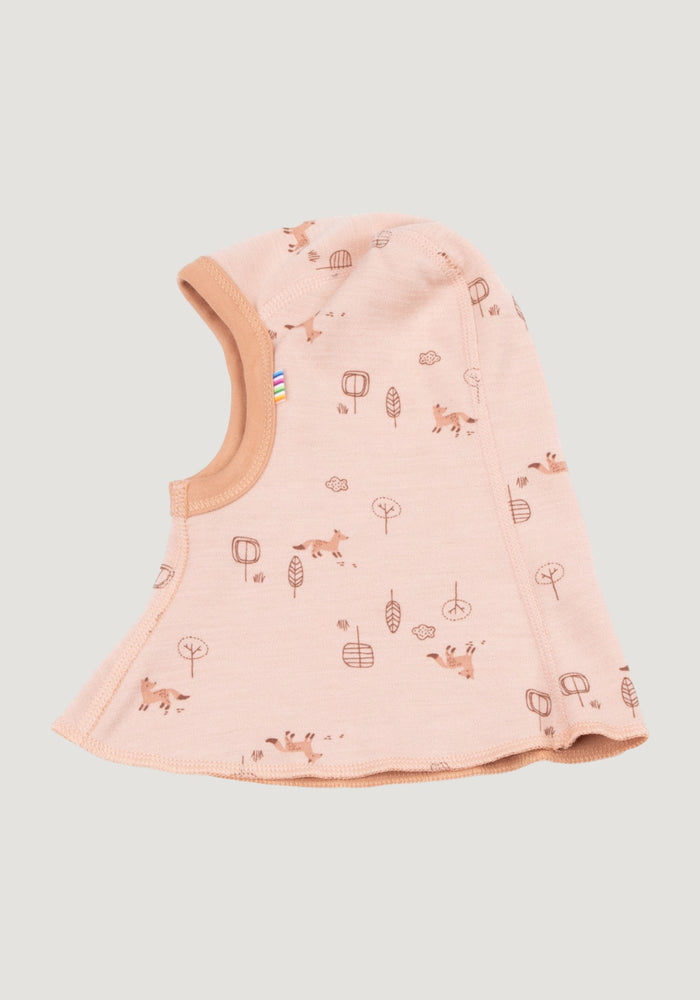 Cagulă dublată din lână merinos și bumbac - Fox Pink