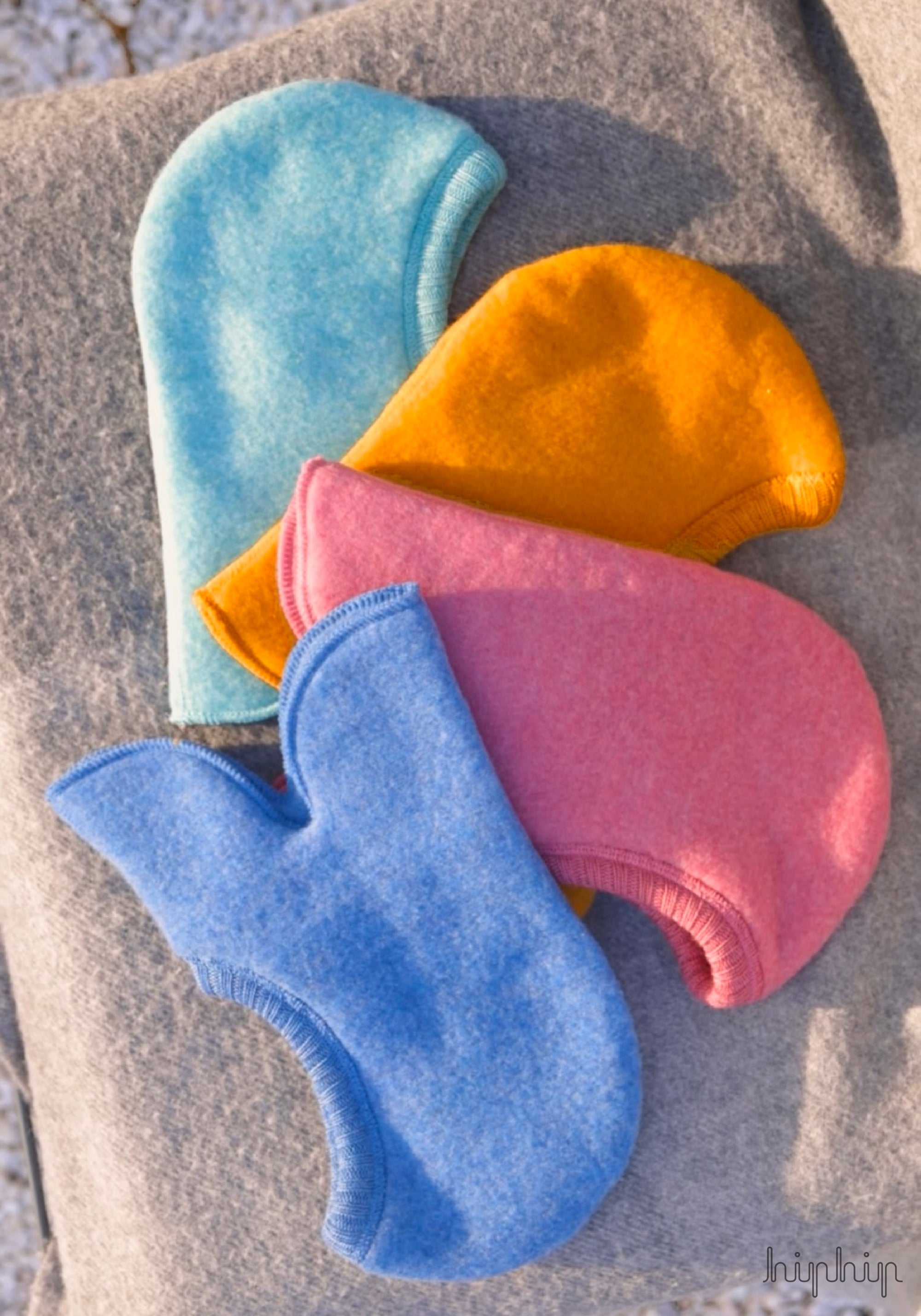 Cagulă dublată fleece din lână merinos - Green