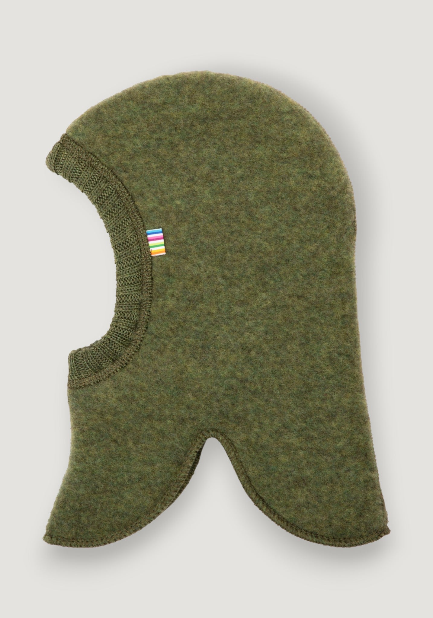 Cagulă dublată fleece din lână merinos - Dark Olive 37 cm