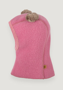 Cagulă fleece din lână merinos - Dusty Pink 45/47 cm