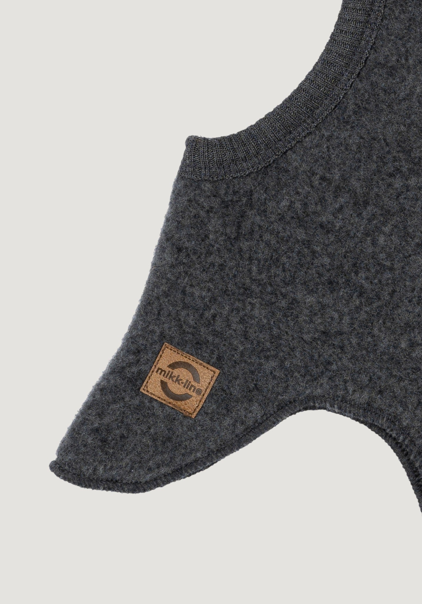 Cagulă fleece din lână merinos - Anthracite Melange