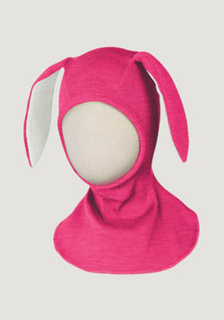 Cagulă lână merinos - Bunny Pop Pink ManyMonths HipHip.ro