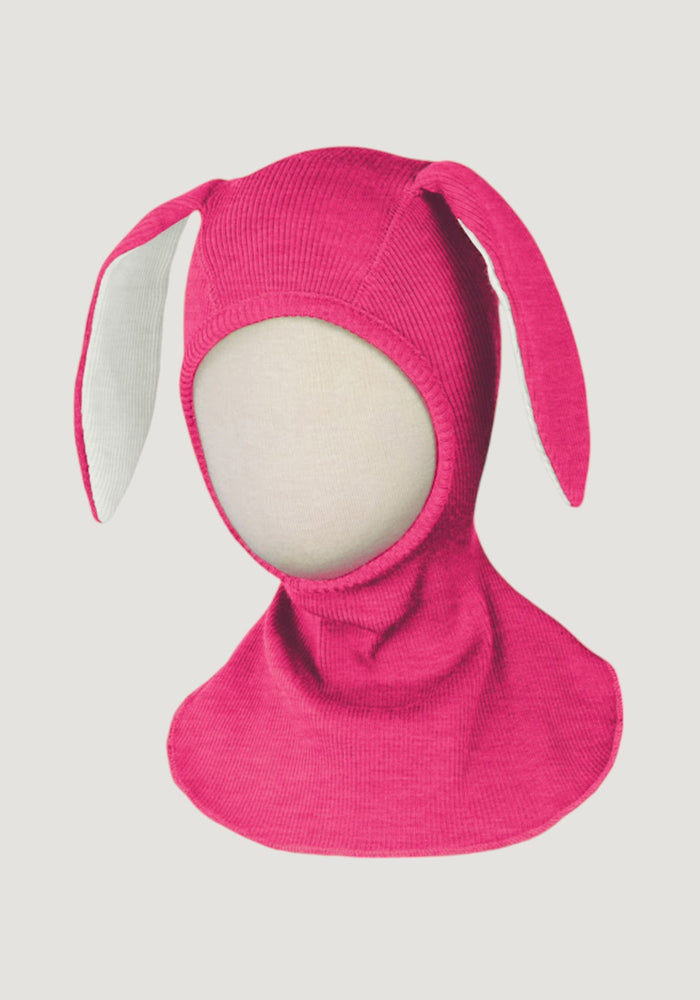 Cagulă lână merinos - Bunny Pop Pink ManyMonths HipHip.ro