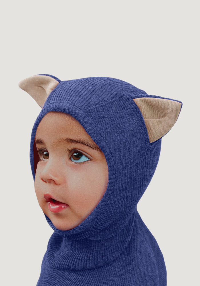Cagulă lână merinos - Kitty Twilight Blue