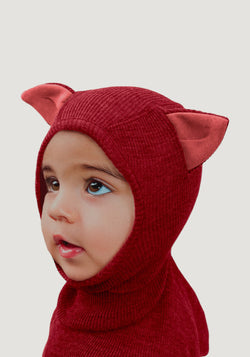Cagulă lână merinos - Kitty Wild Pomegranate
