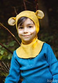 Cagulă lână merinos - Teddy Bear Axolotl Yellow ManyMonths HipHip.ro