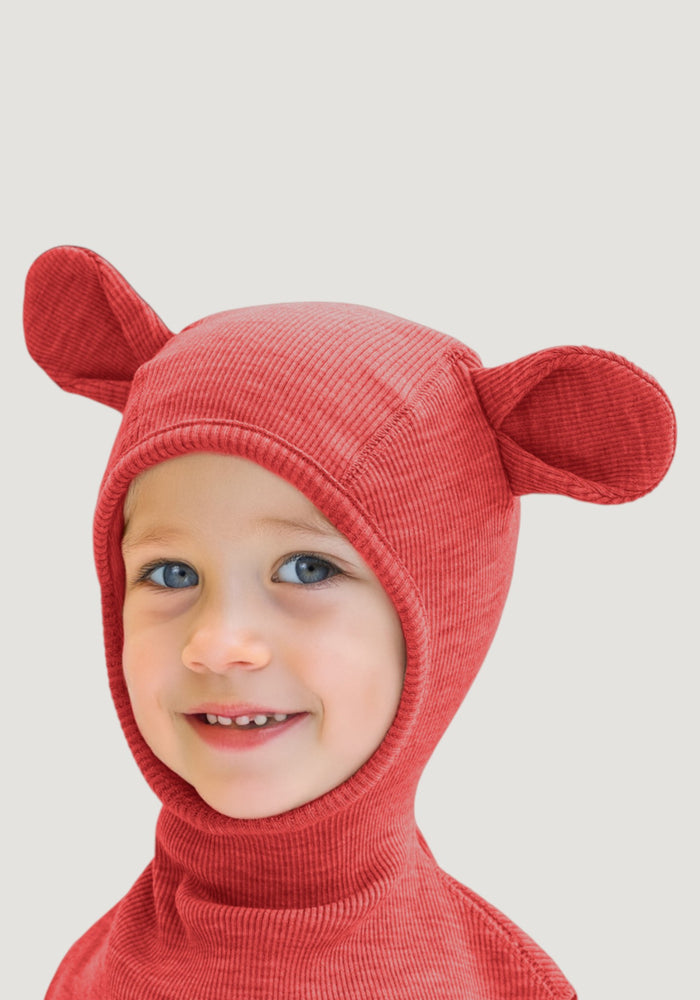 Cagulă lână merinos - Teddy Bear Red Canyon