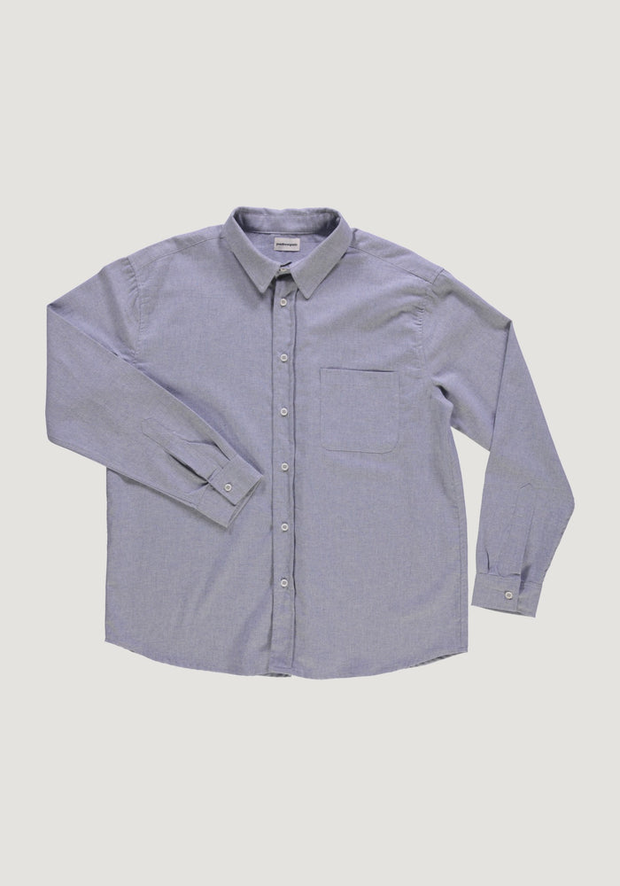 Cămașă bărbați din flanel de bumbac - Camisa Bleu Ciel