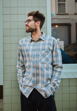 Cămașă bărbați din flanel de bumbac - Camisa Carreaux