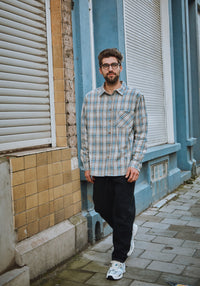 Cămașă bărbați din flanel de bumbac - Camisa Carreaux