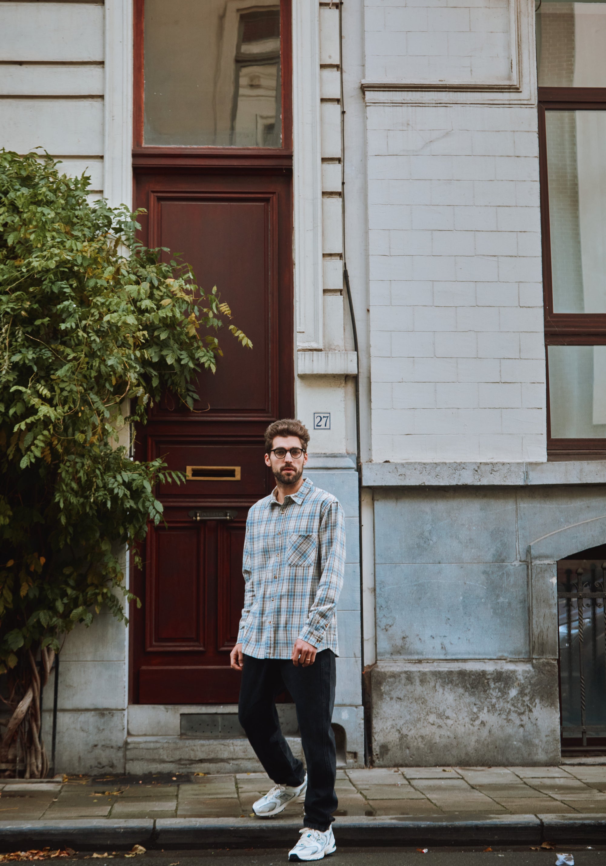 Cămașă bărbați din flanel de bumbac - Camisa Carreaux