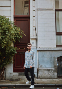 Cămașă bărbați din flanel de bumbac - Camisa Carreaux