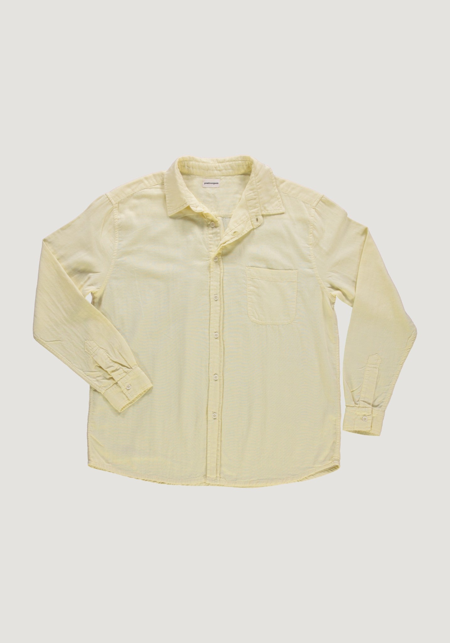 Cămașă bărbați din muselină dublă de bumbac - Camisa Pastel Yellow