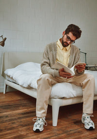 Cămașă bărbați din muselină dublă de bumbac - Camisa Pastel Yellow