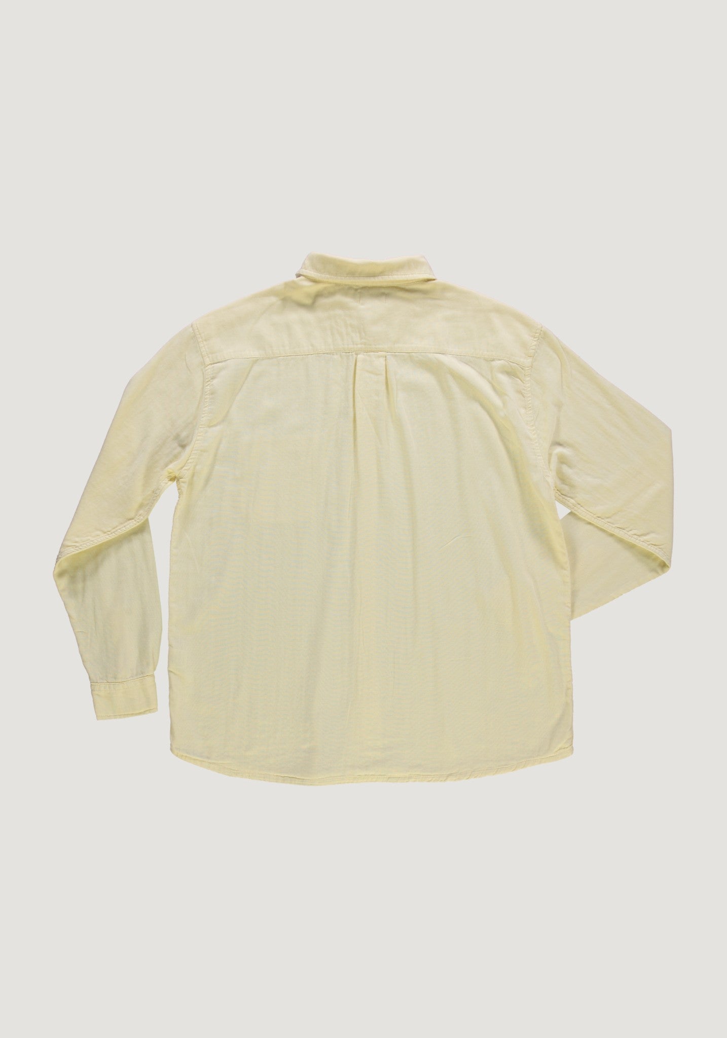 Cămașă bărbați din muselină dublă de bumbac - Camisa Pastel Yellow