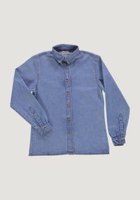 Cămașă femei din denim gros de bumbac - Capucine Light Blue
