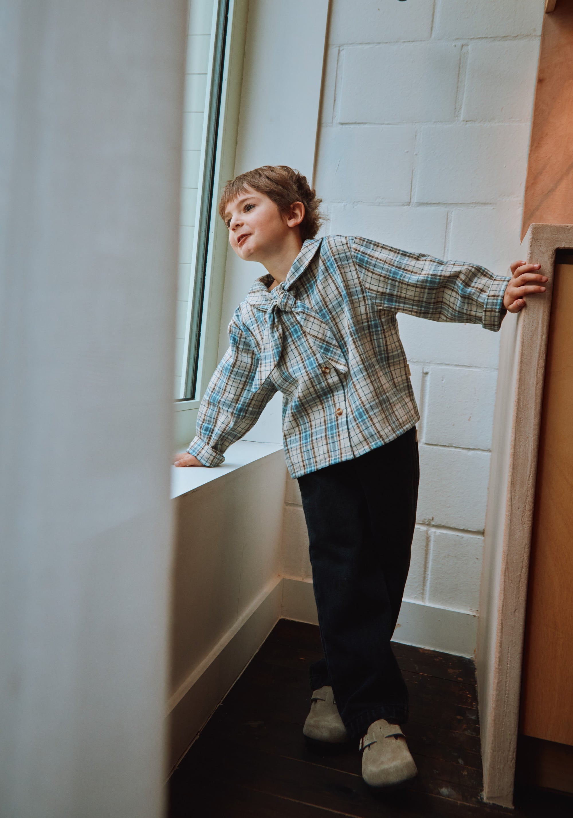 Cămașă din flanel de bumbac - Alysse Carreaux