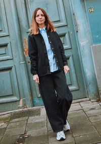 Cămașă femei din denim gros de bumbac - Capucine Noir