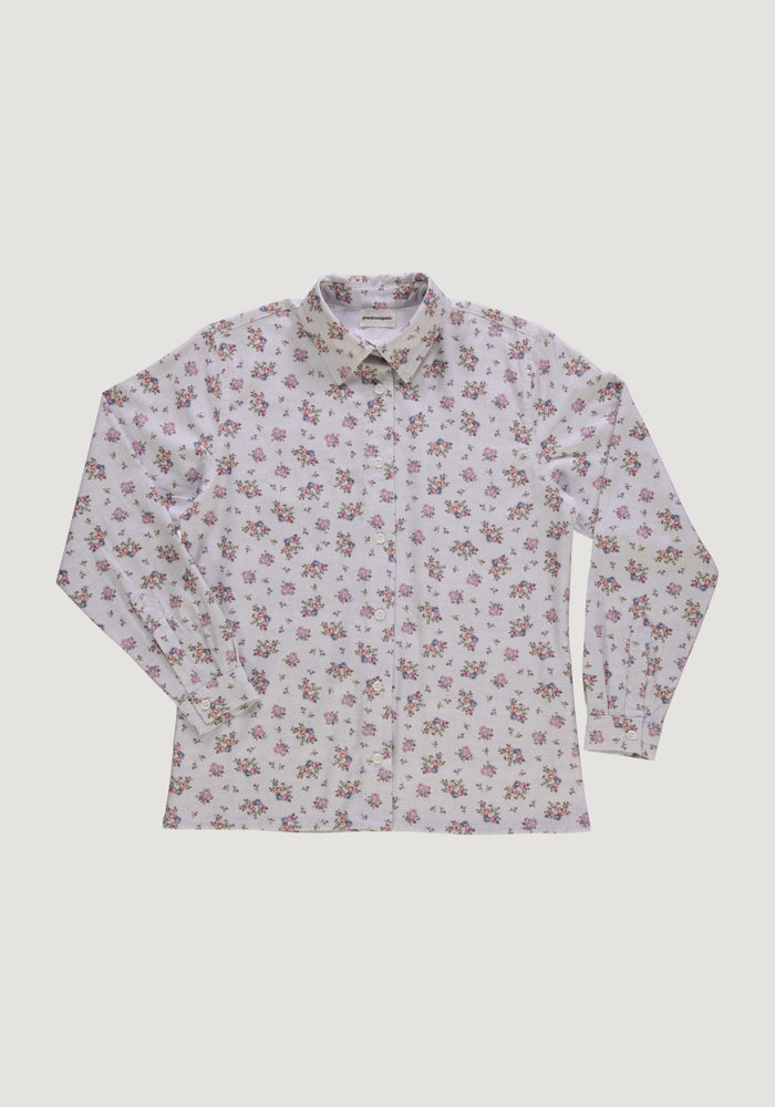 Cămașă femei din flanel de bumbac - Capucine Rose Gris Motif