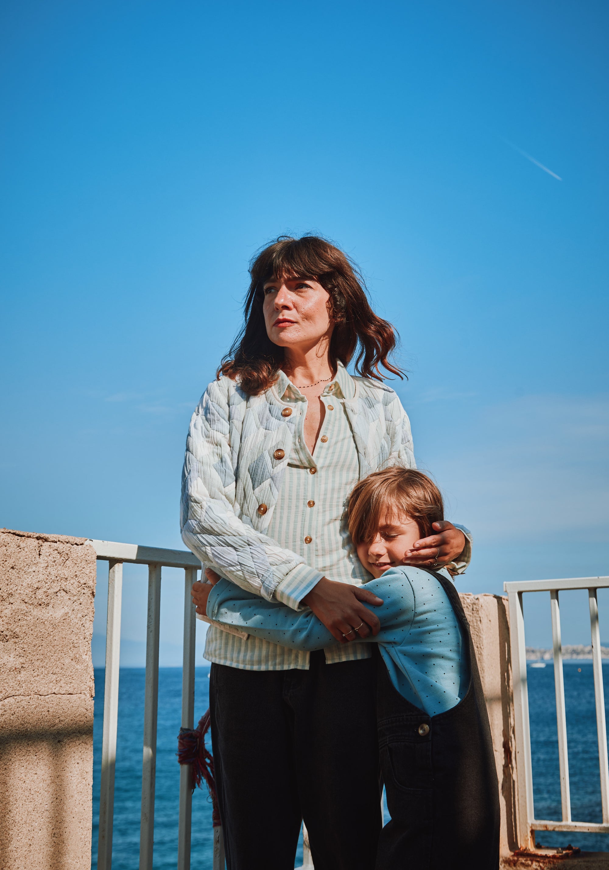 Cămașă femei din muselină dublă de bumbac - Aulne Rayures Arona