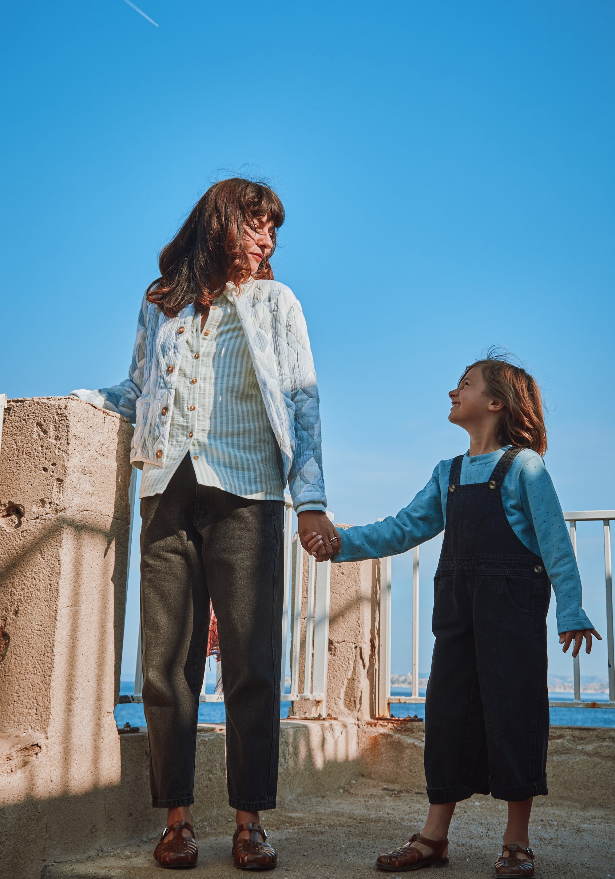 Cămașă femei din muselină dublă de bumbac - Aulne Rayures Arona